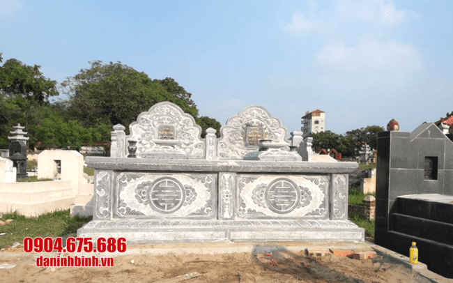 mẫu mộ đôi bằng đá đẹp tại Khánh Hoà