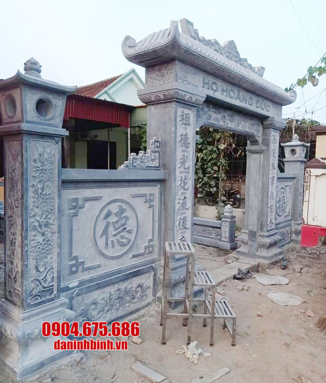 mẫu cổng tam quan bằng đá đẹp tại Thái Bình
