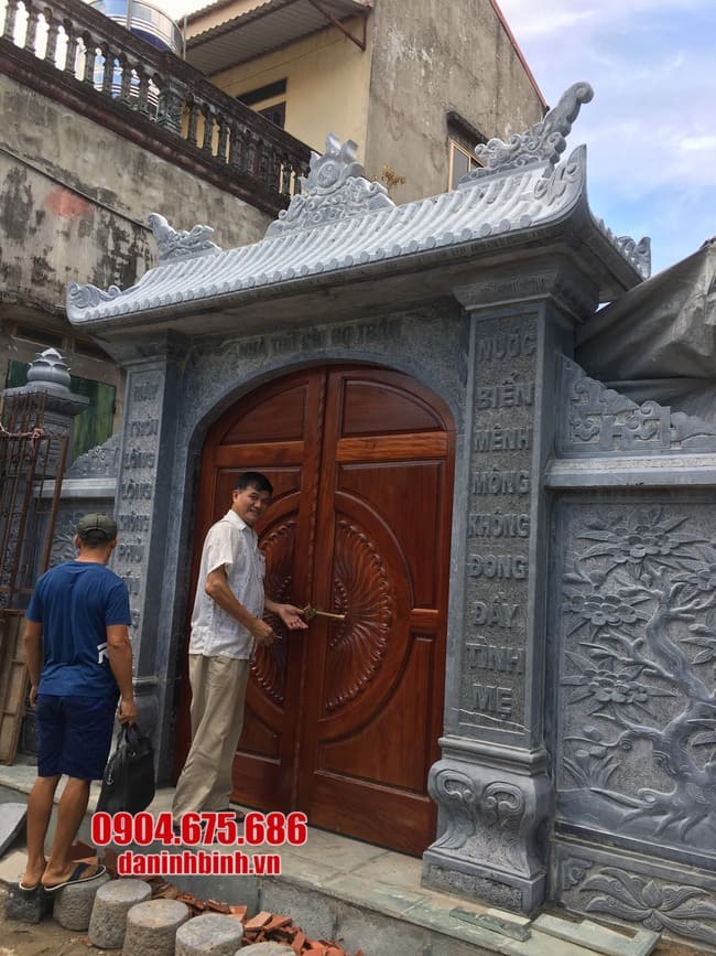 mẫu cổng tam quan đá tại Thái Bình