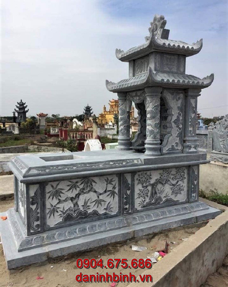 Mẫu mộ hai mái bằng đá tự nhiên bán tại Vũng Tàu
