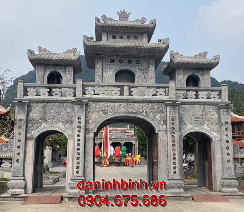 Mẫu cổng đá tự nhiên dùng cho các ngôi chùa bền đẹp, giá tốt nhất bán tại Hải Phòng