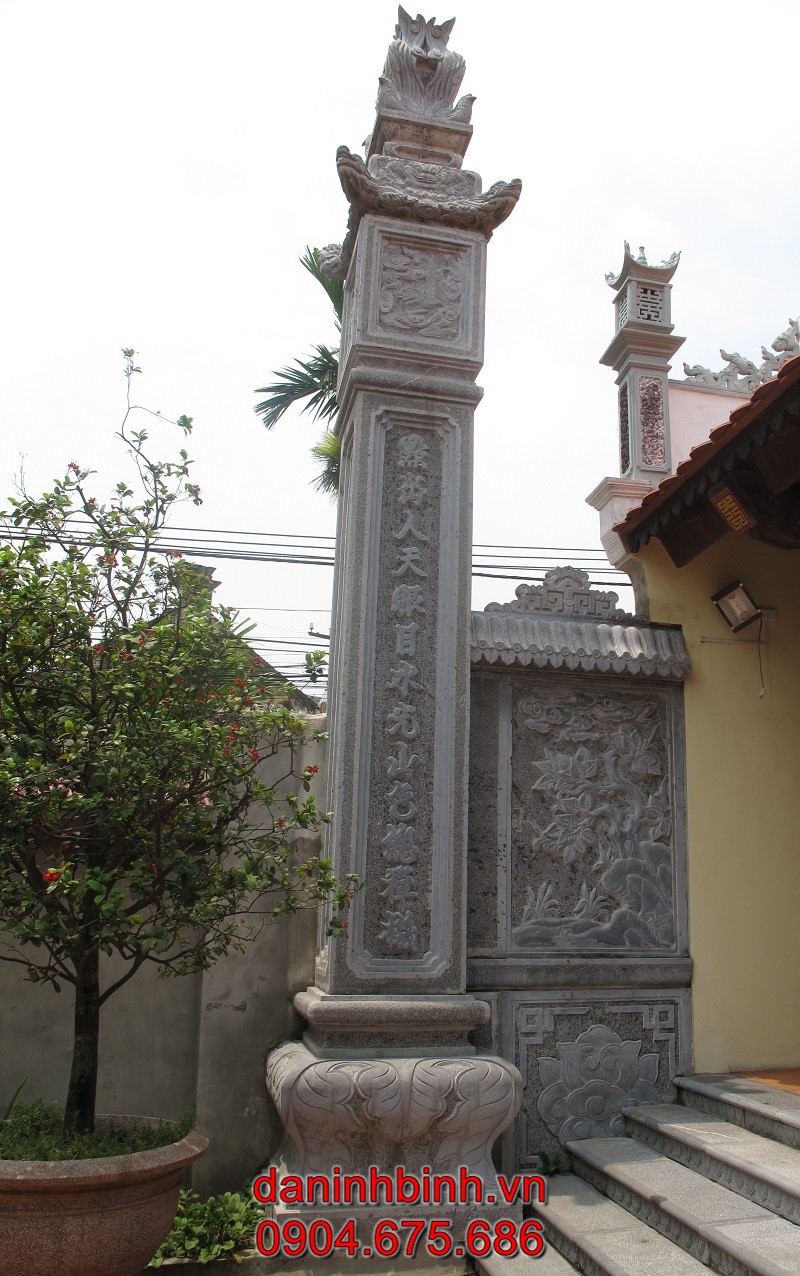 Mẫu cột đồng trụ bằng đá đẹp, giá tốt bán tại Tây Ninh