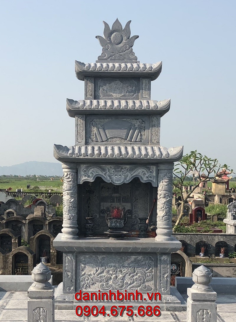Lăng thờ chung bằng đá đẹp chuẩn phong thuỷ bán tại Quảng Ninh