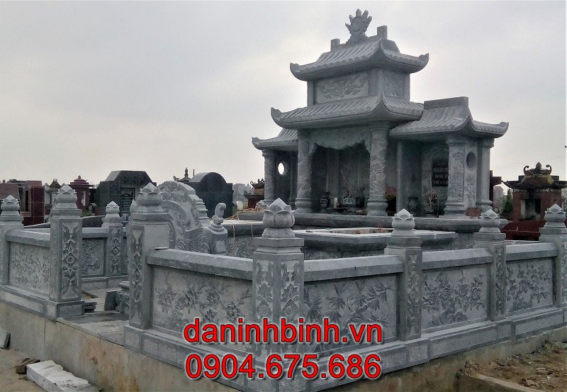 Các mẫu lăng mộ đá khối bán tại Hưng Yên được tạo nên bởi nhiều hạng mục