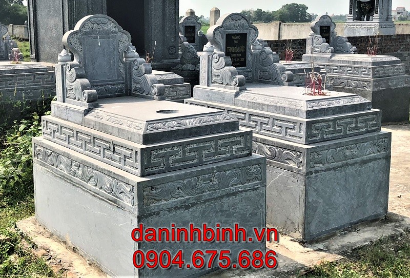Mẫu mộ đá tam cấp chuẩn phong thuỷ bán tại Đồng Nai