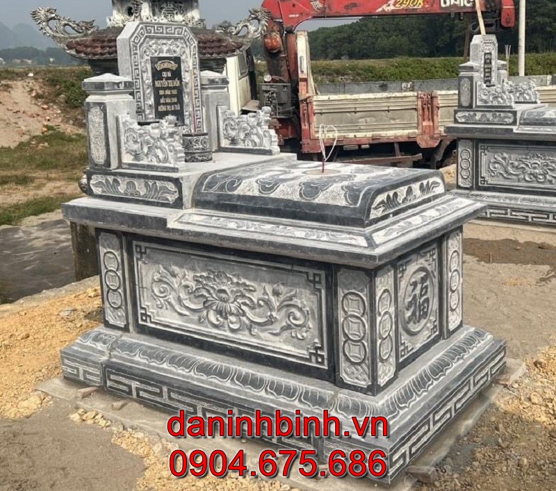 Mẫu mộ không mái đẹp bằng đá tự nhiên giá tốt, bán chạy nhất tại Khánh Hoà năm 2023