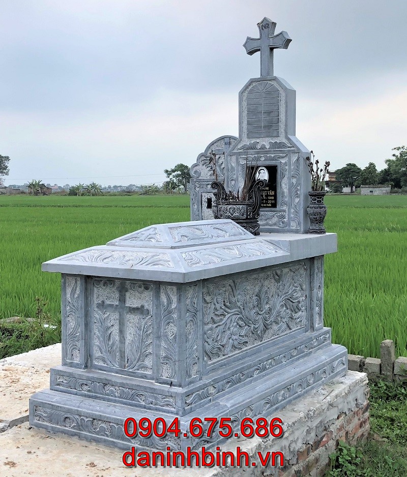 Cơ sở đá mỹ nghệ Ninh Bình chuyên chế tác mộ đạo bằng đá đẹp chuẩn phong thuỷ, giá tốt, uy tín, chất lượng