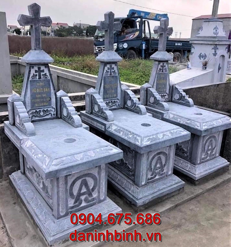 Bia mộ đá công giáo đẹp chuẩn phong thuỷ, giá tốt, bán chạy nhất tại Tây Ninh năm 2024