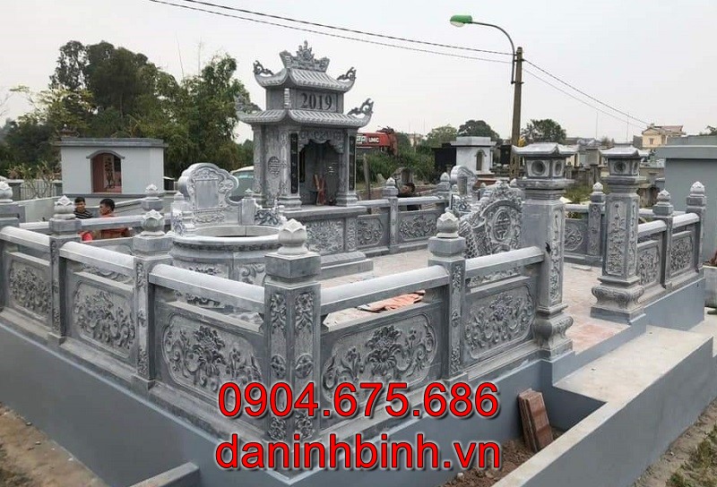 Khu lăng mộ đá mỹ nghệ đẹp chuẩn phong thuỷ, giá tốt, bán chạy nhất tại Bắc Ninh năm 2024