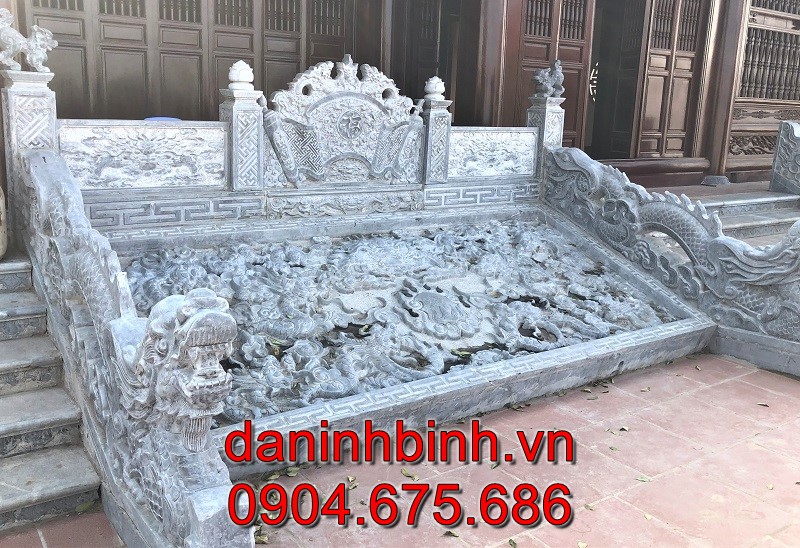 Chiếu rồng đá bán tại Sóc Trăng có kích thước chuẩn phong thuỷ thước lỗ ban