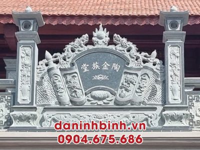 Bình phong đá Nhà thờ họ, từ đường, điện thờ, đình, đền, khu lăng mộ đá, lăng mộ tổ.