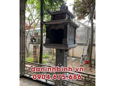 Miếu thờ thần linh 1 mái đẹp - đá xanh rêu cao cấp.