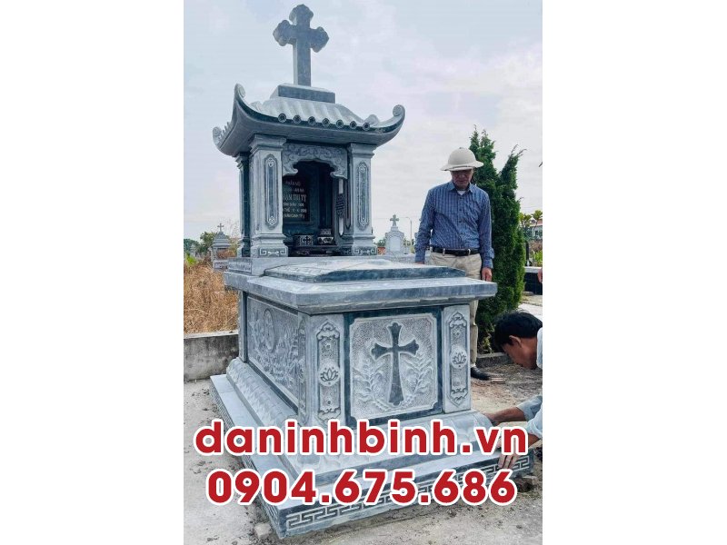 Cơ sở đá mỹ nghệ Ninh Bình chuyên chế tác mộ đá tự nhiên đẹp chuẩn phong thuỷ, giá tốt, uy tín, chất lượng